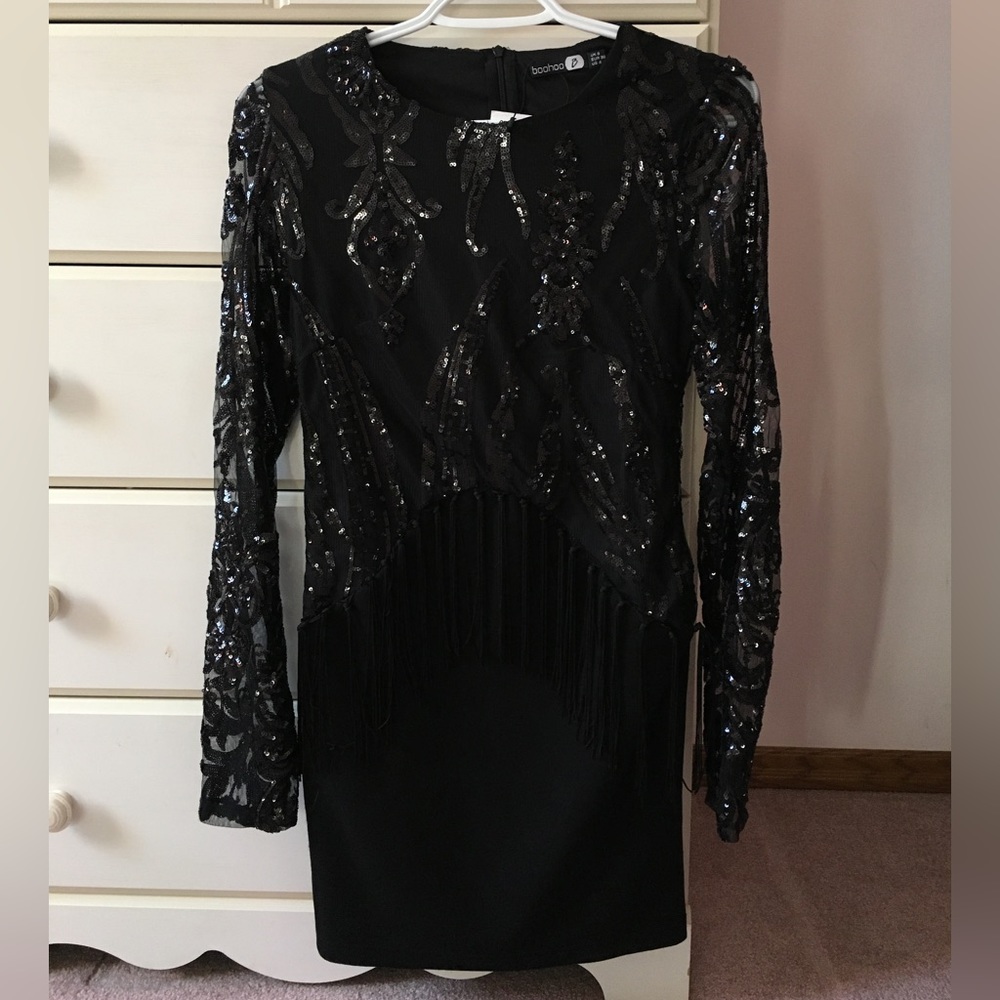 NWT Black Sequin Dress